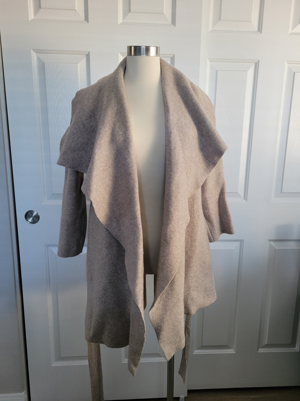 Cuyana Cream Wrap Sweater Coat - Picture 3 of 9